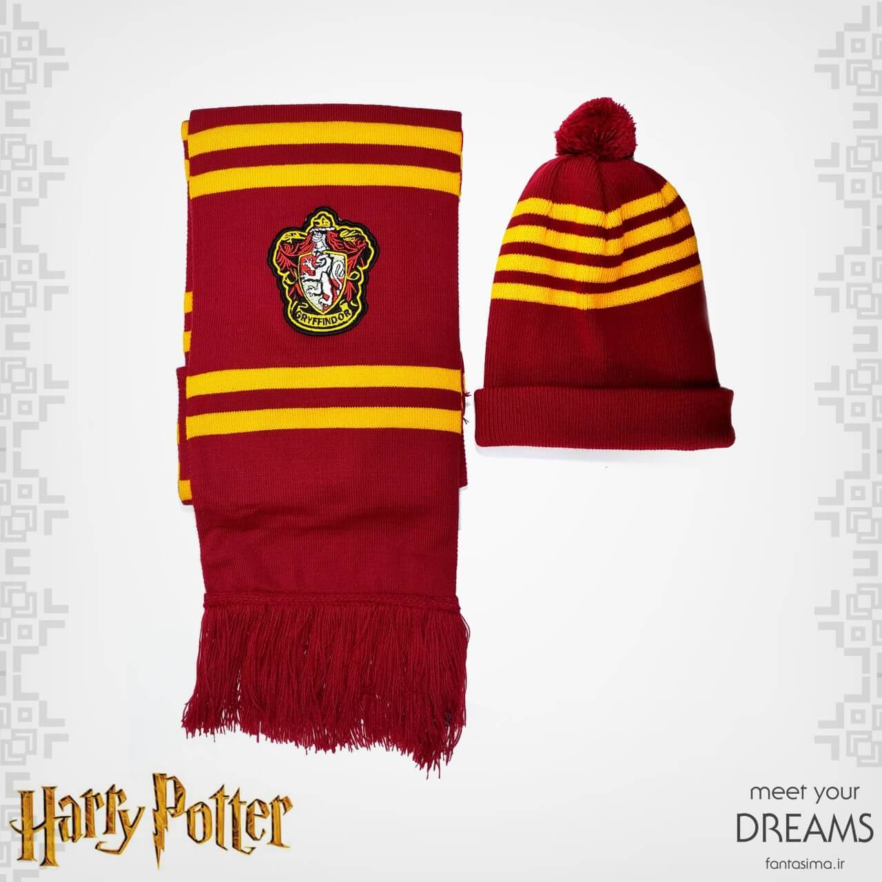 ست  شال گردن و کلاه گریفیندور