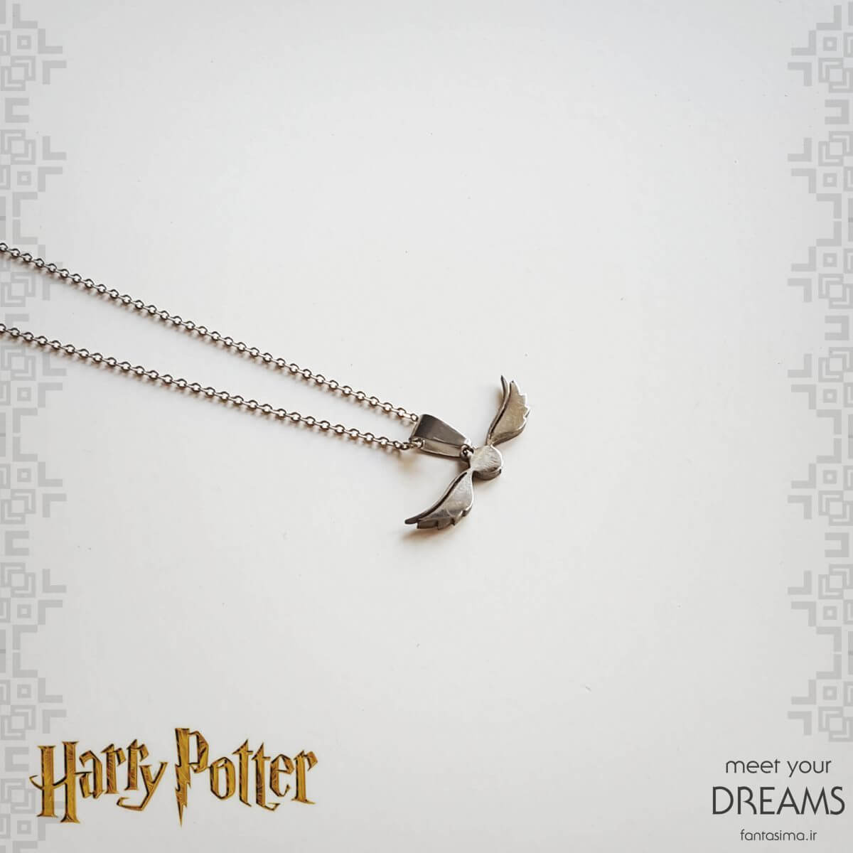 گردنبند استیل گوی زرین