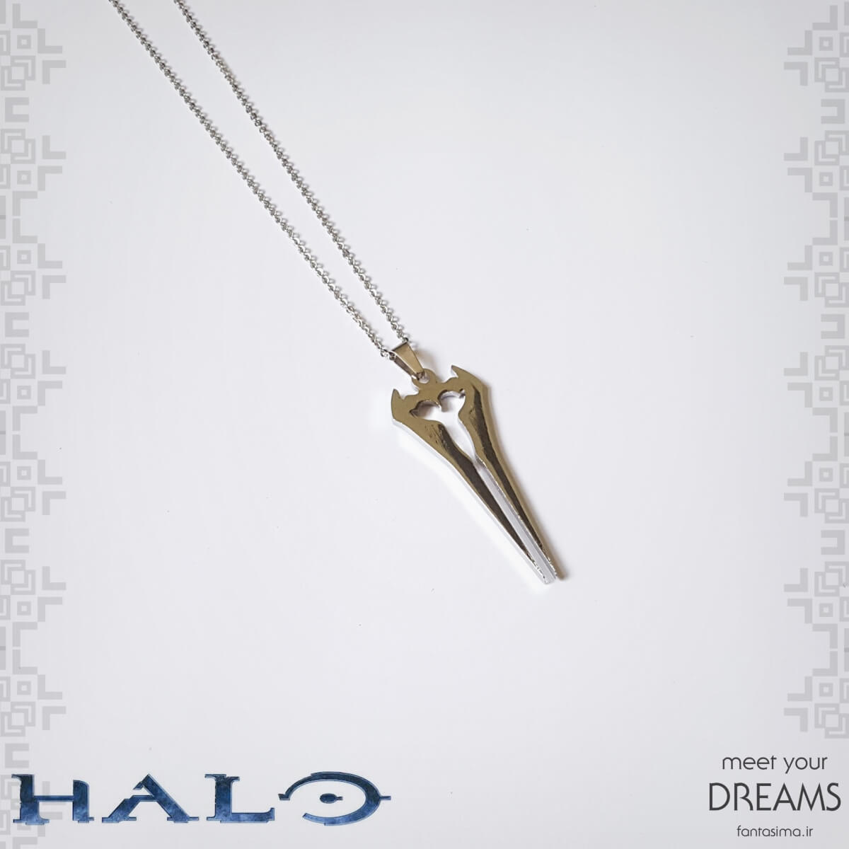 گردنبند استیل شمشیر انرژی هیلو