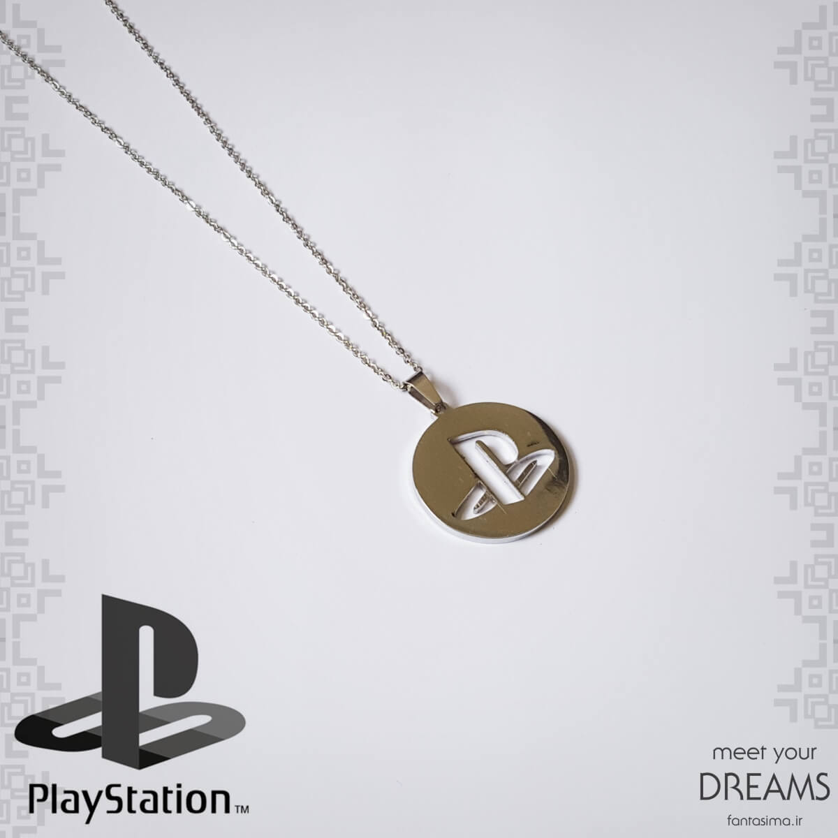 گردنبند استیل نماد پلی استیشن