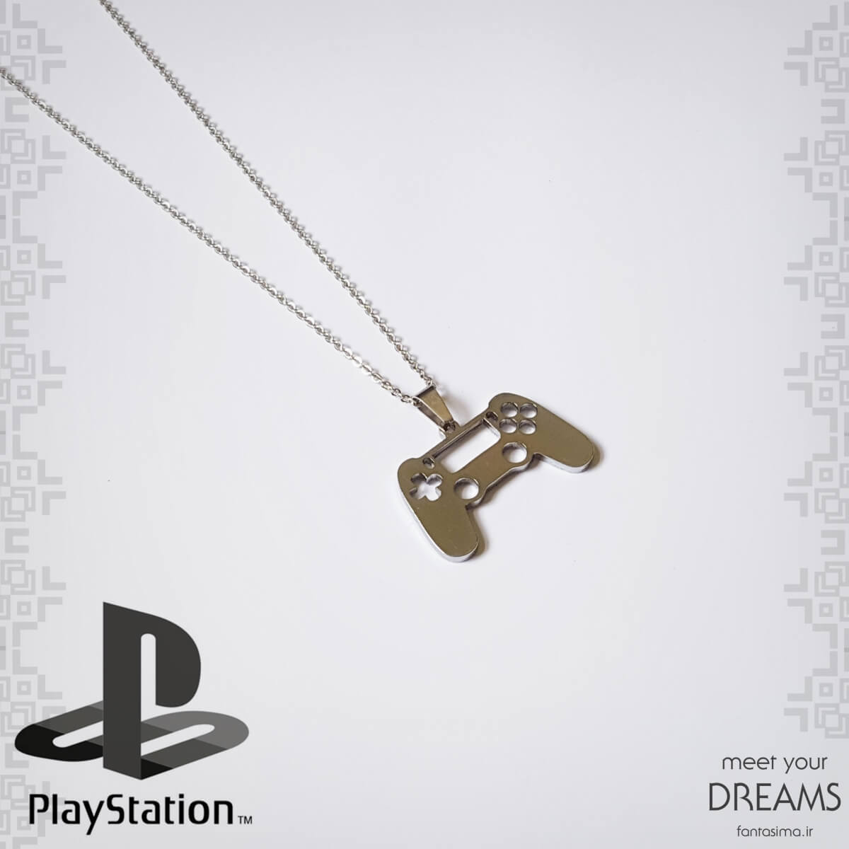 گردنبند استیل دوال شاک ۴ - استیل