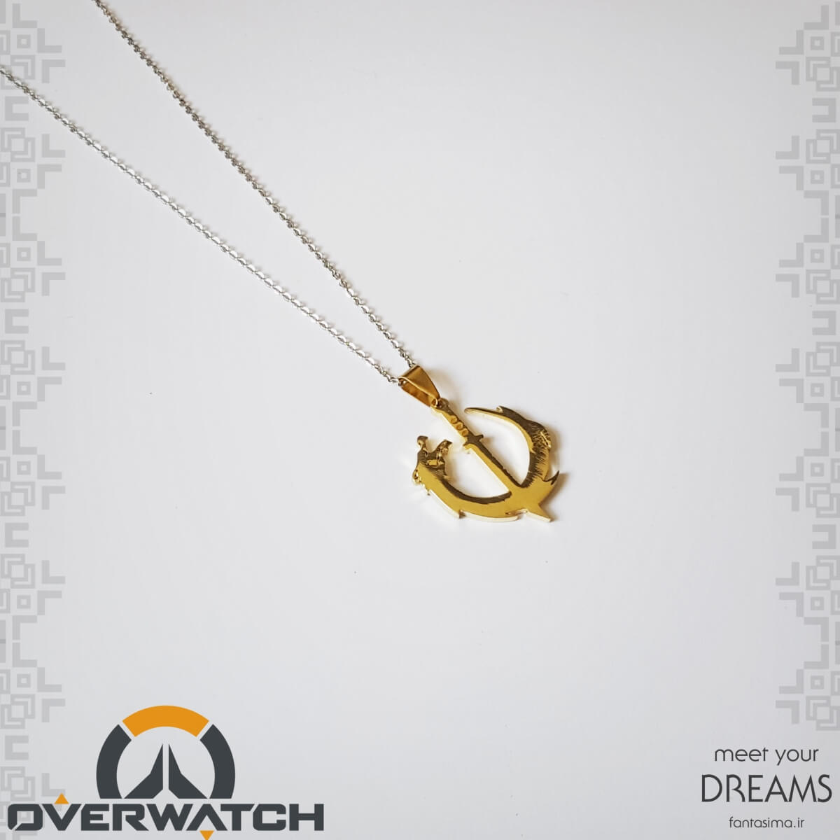 گردنبند استیل نماد گنجی-اورواچ - طلایی