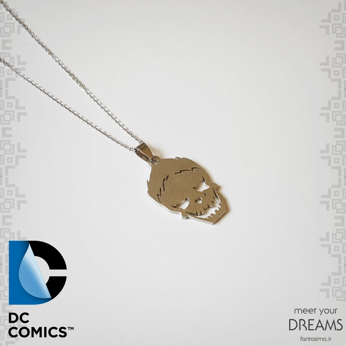 گردنبند استیل مینیمال جوکر - مات 