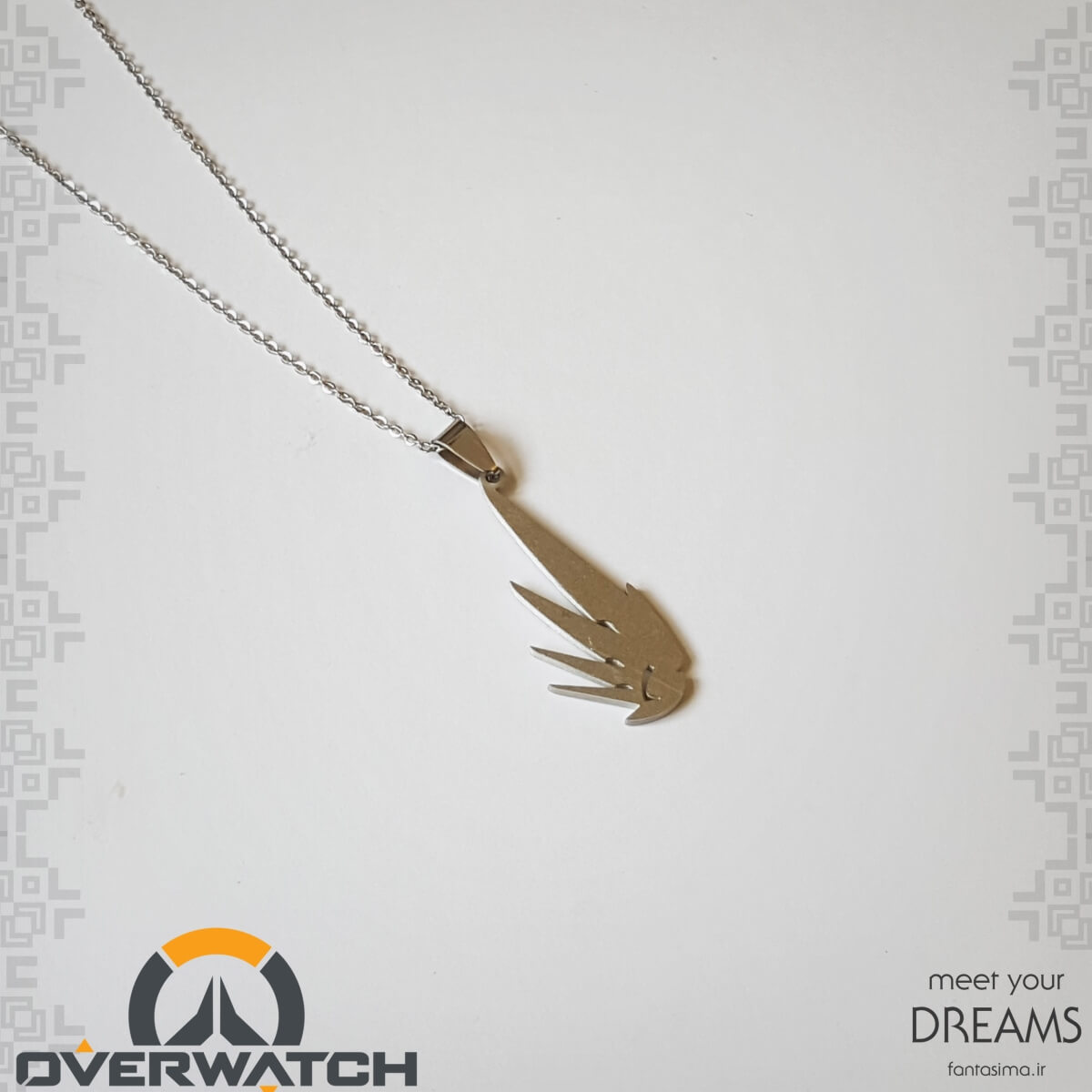 گردنبند استیل نماد مرسی -اورواچ - مات
