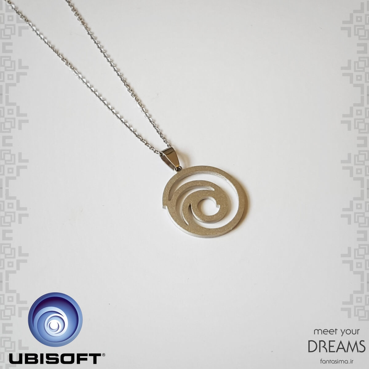 گردنبند استیل نماد یوبی سافت - مات