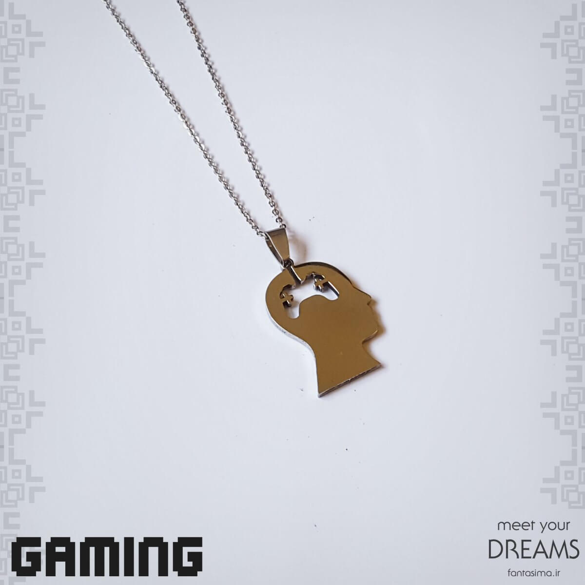 گردنبند استیل گیم هد (GAME HEAD) 