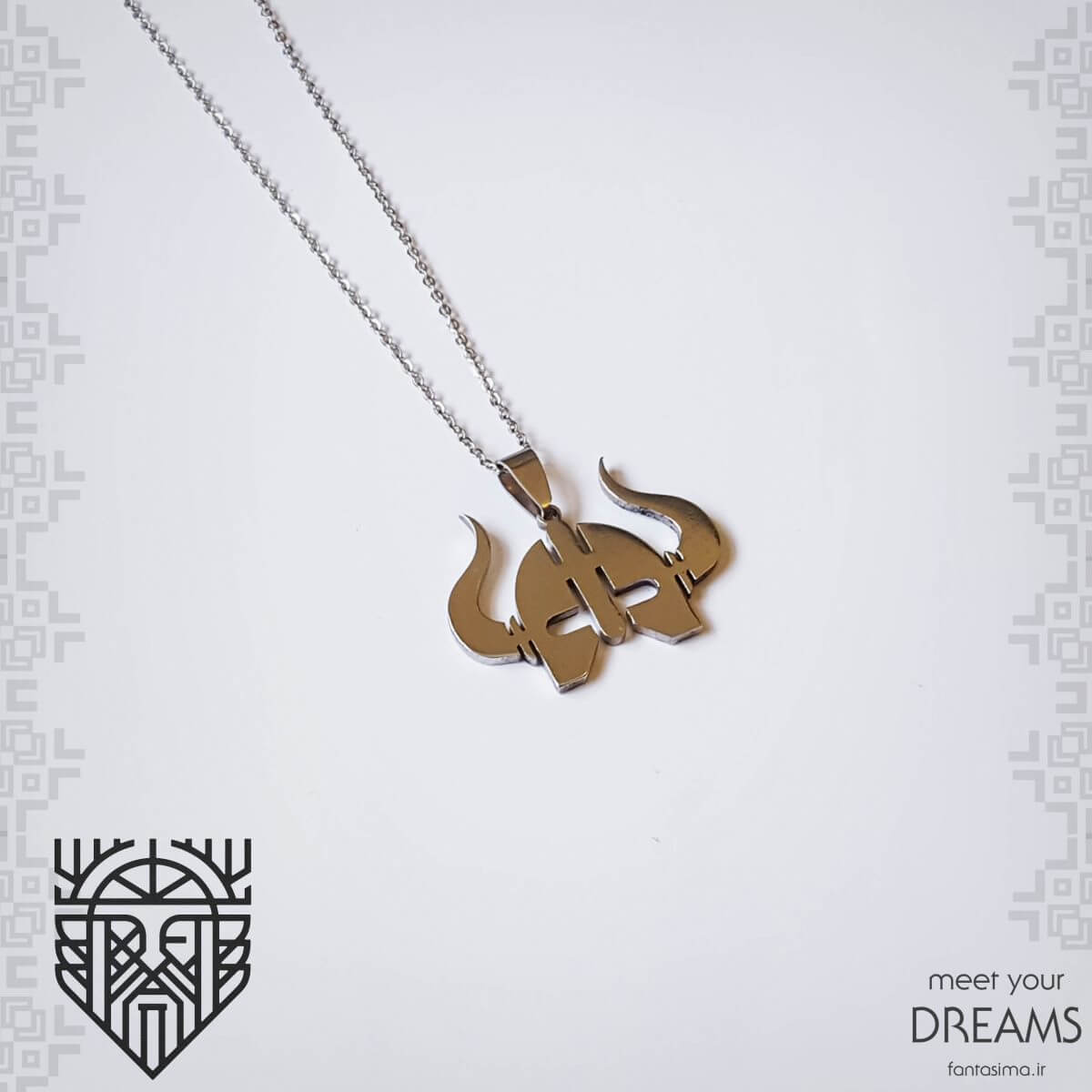 گردنبند استیل کلاه خود وایکینگی