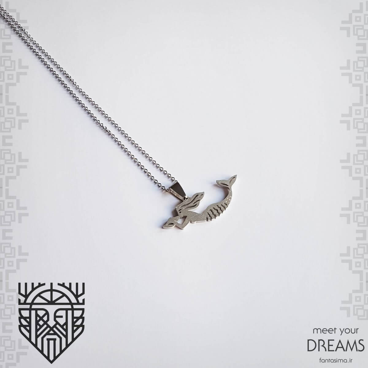 گردنبند استیل پری دریایی اساطیر - مات