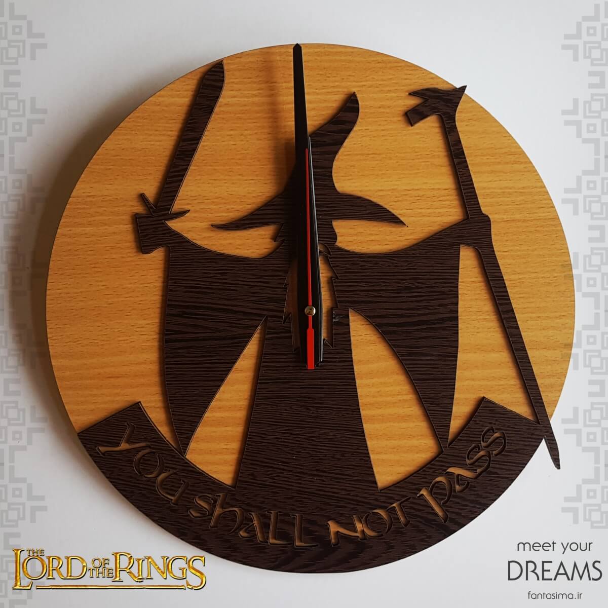 ساعت دیواری گندالف you shall not pass