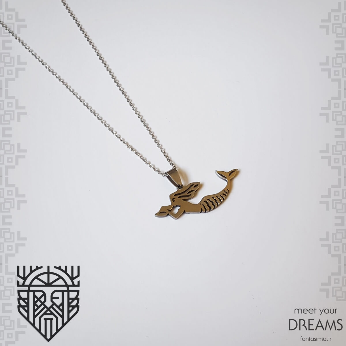 گردنبند استیل پری دریایی اساطیر 