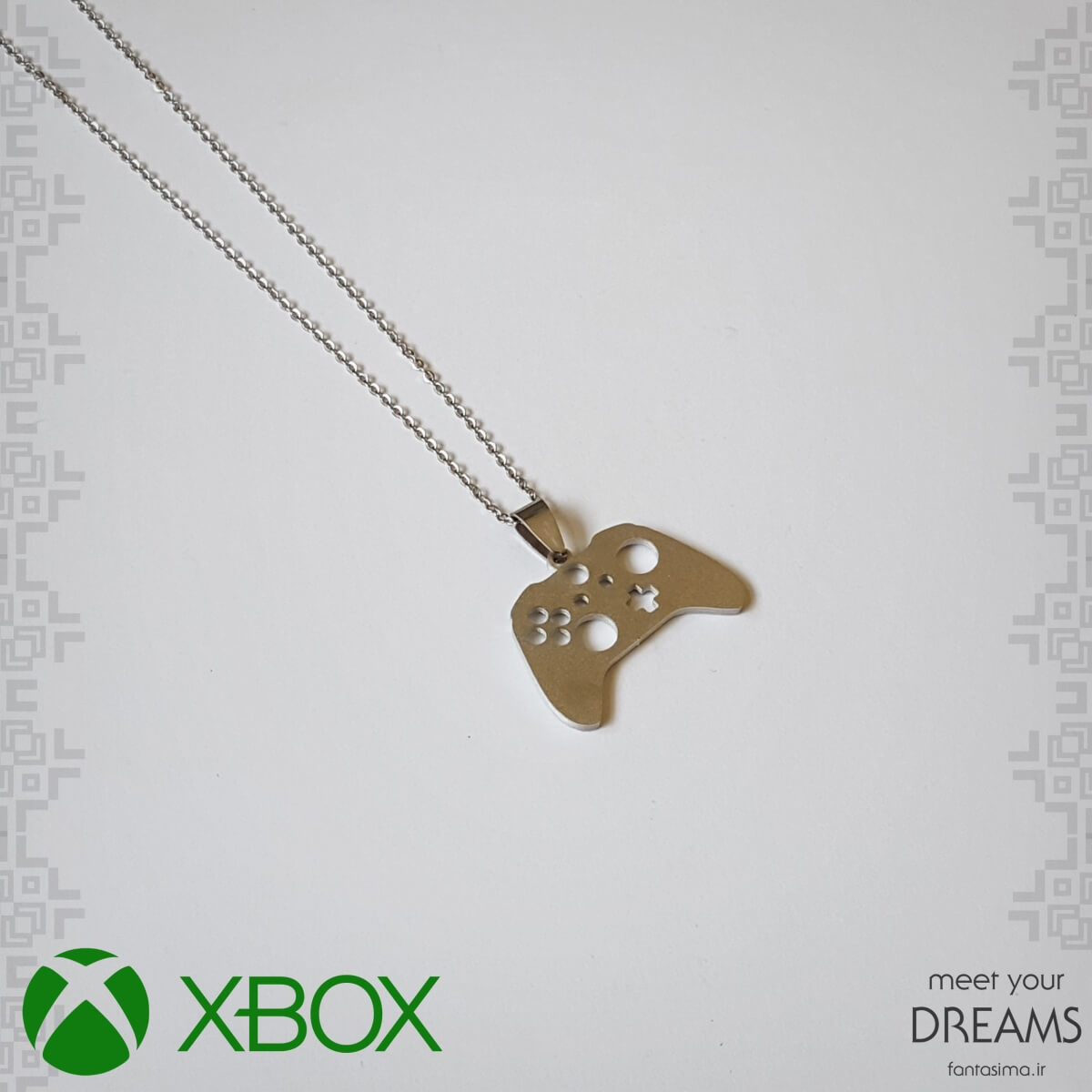 گردنبند استیل نماد کنترلر ایکس باکس وان - مات