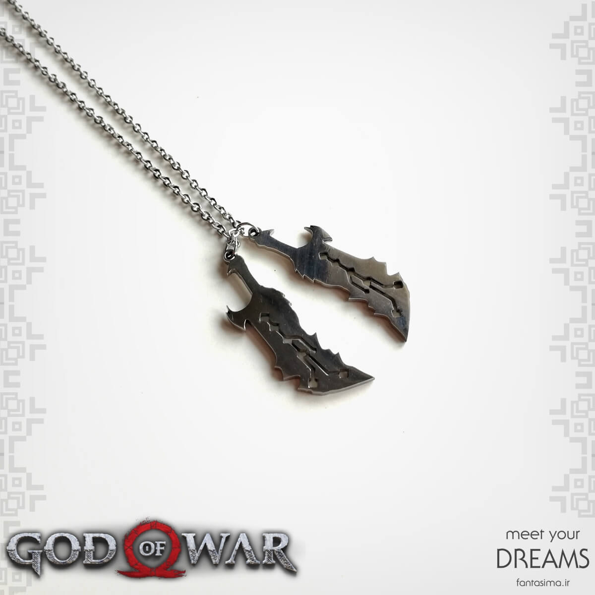 گردنبند استیل شمشیرهای آشوب - شمشیر کریتوس