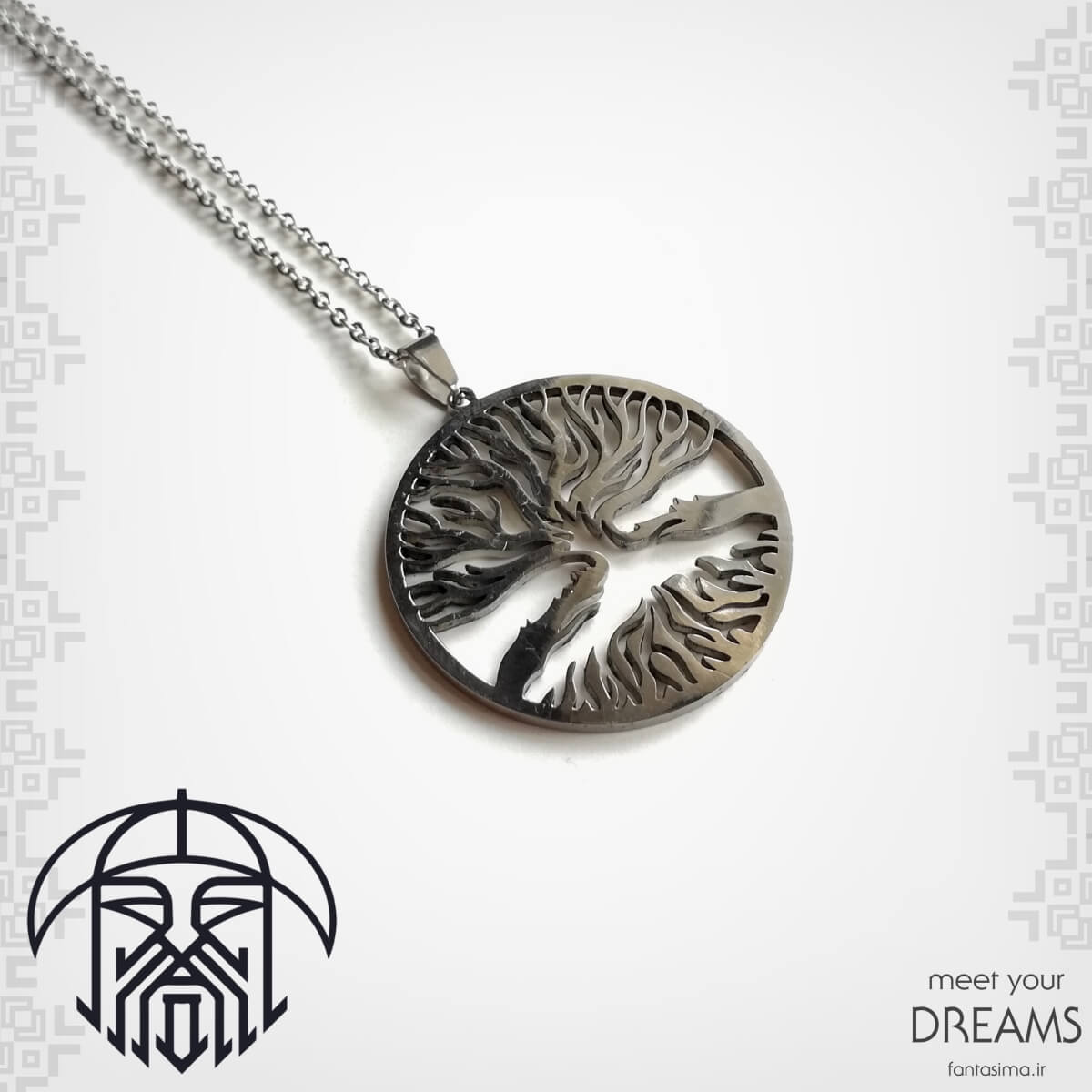 گردنبند استیل درخت زندگی