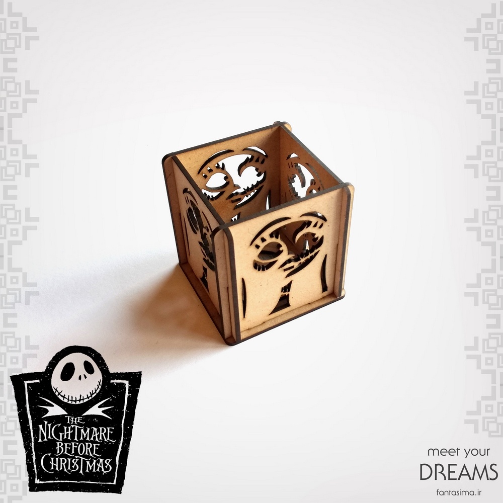 جا شمعی چوبی کابوس قبل از کریسمس (سالی)