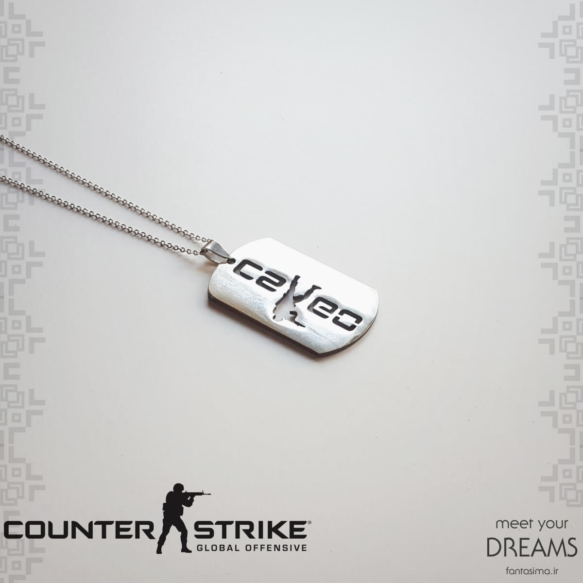 گردنبند استیل کانتر استرایک 