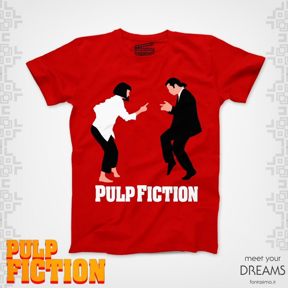 تیشرت قرمز پالپ فیکشن